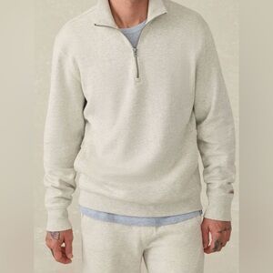NWT Faherty Men's High Standard 1/4 Zip Fleece, Size Large, perfect quarter zip